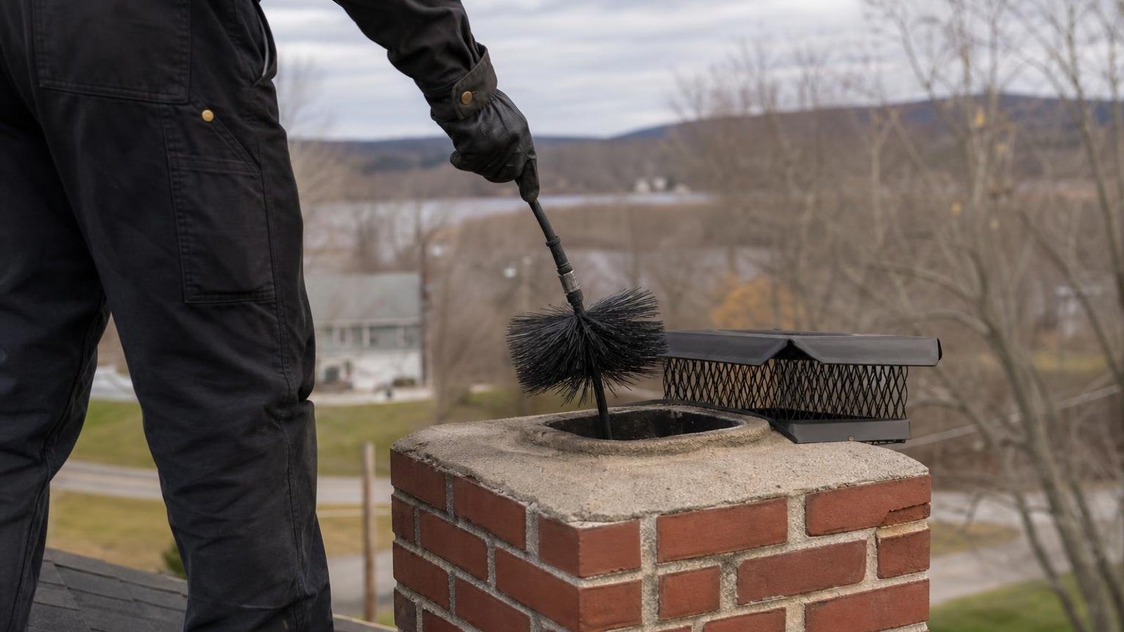 Practical chimney sweep & inspection in Glastonbury
